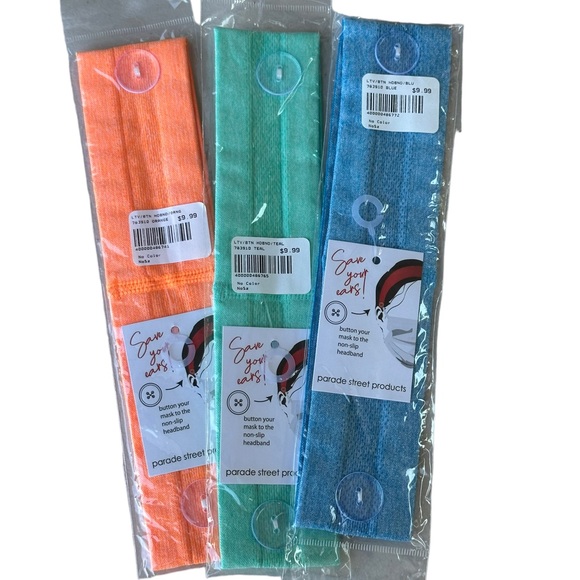 3 NEW save your ears HEADBANDS • buttons on sides for masks - Picture 1 of 4